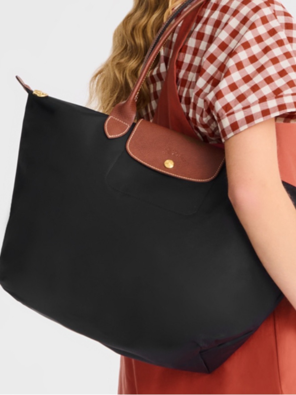 Longchamp Le Pliage Large Shoulder Tote Bag Black